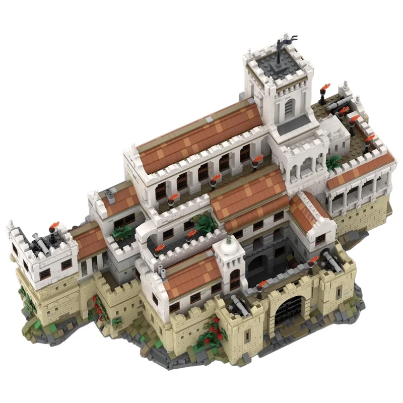 Citadel of Monsburgh MOC Building Blocks 5524 Parts Fantasy Castle Fortress Medieval Tower DIY Brick Set Desktop Collectible