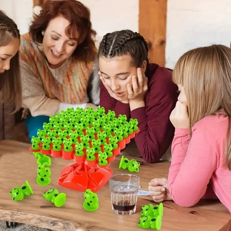 

1 комплект, обучающая игрушка для балансировки лягушки, вечеринка для родителей и детей, многопользовательская игра-головоломка, игрушки, праздничные подарки для вечеринок