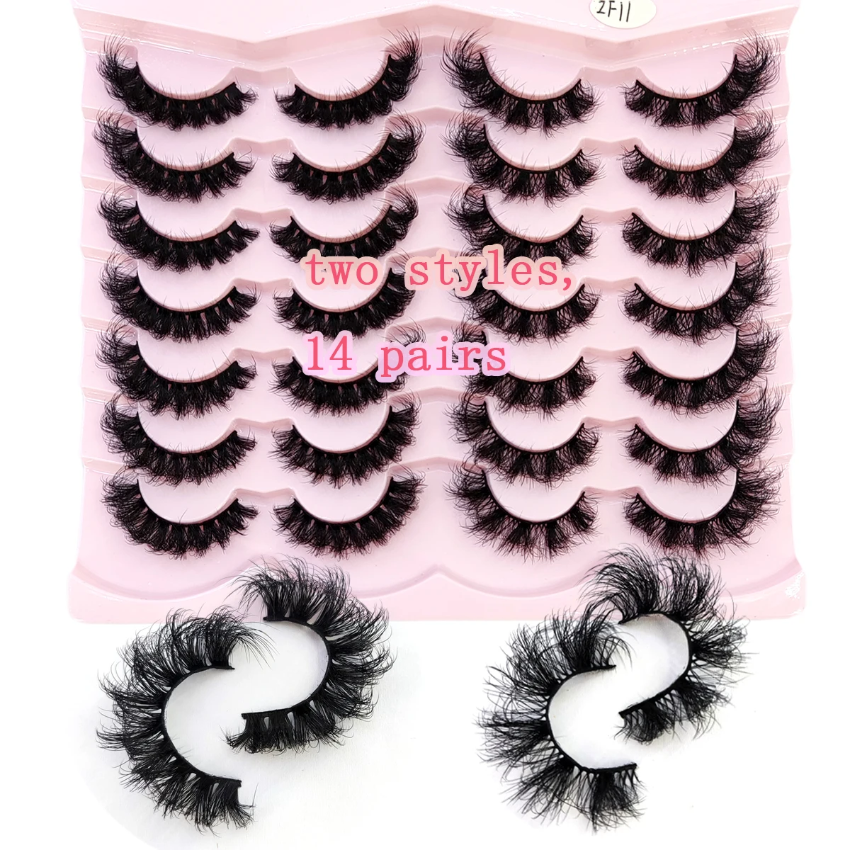 14 pairs of artificial mink eyelashes soft and fluffy false eyelashes dramatic and messy mink eyelashes cat eye eyelashes