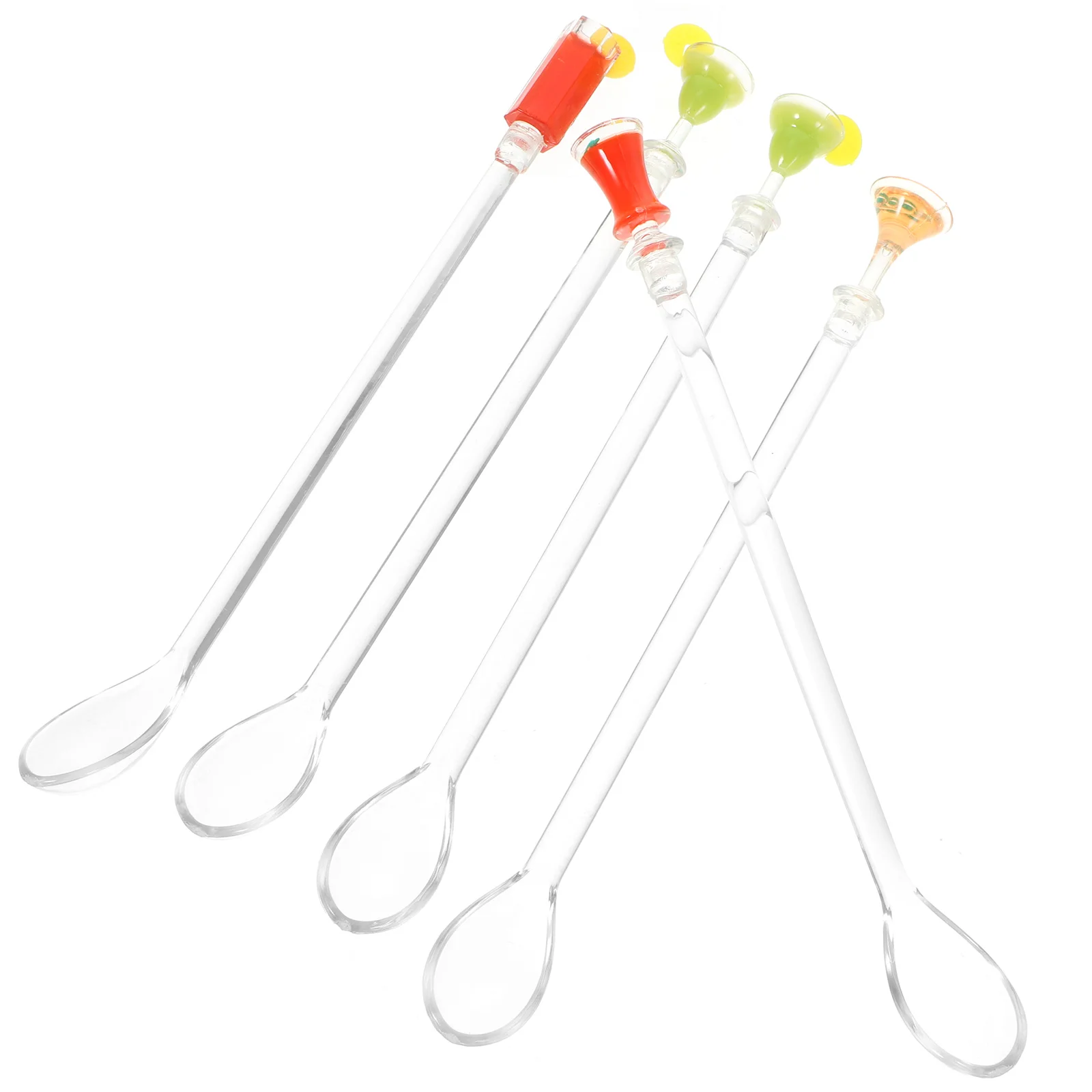 

5 Pcs Coffee Stir Sticks Cute Mixing Spoon Stirring Rod Blender Cocktail Swizzle Drink Stirrers