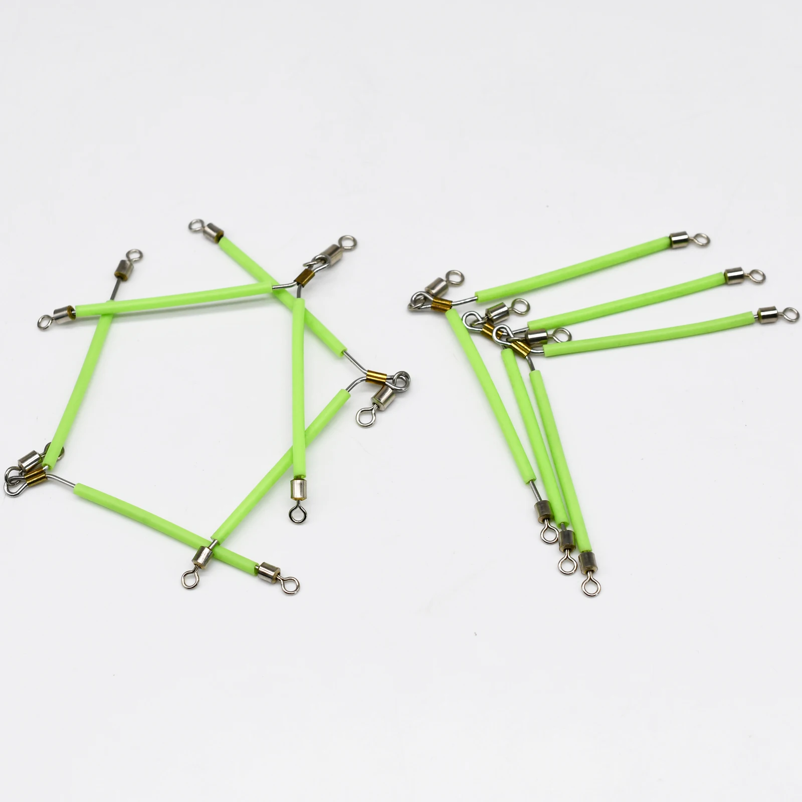 Topranc Glow In Dark T Shape Fishing Spreader Bar Anti-Tangle Branch Wire Swivel Fishing Line Sea Fishing Accessories