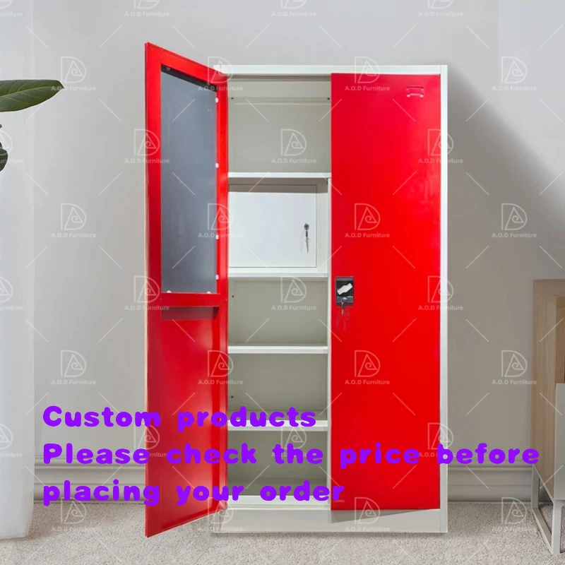 custom.High Quality Modern Bedroom Furniture Sliding Door Metal Almirah Wardrobe with Printed Iron Closet 2 Drawers Couples