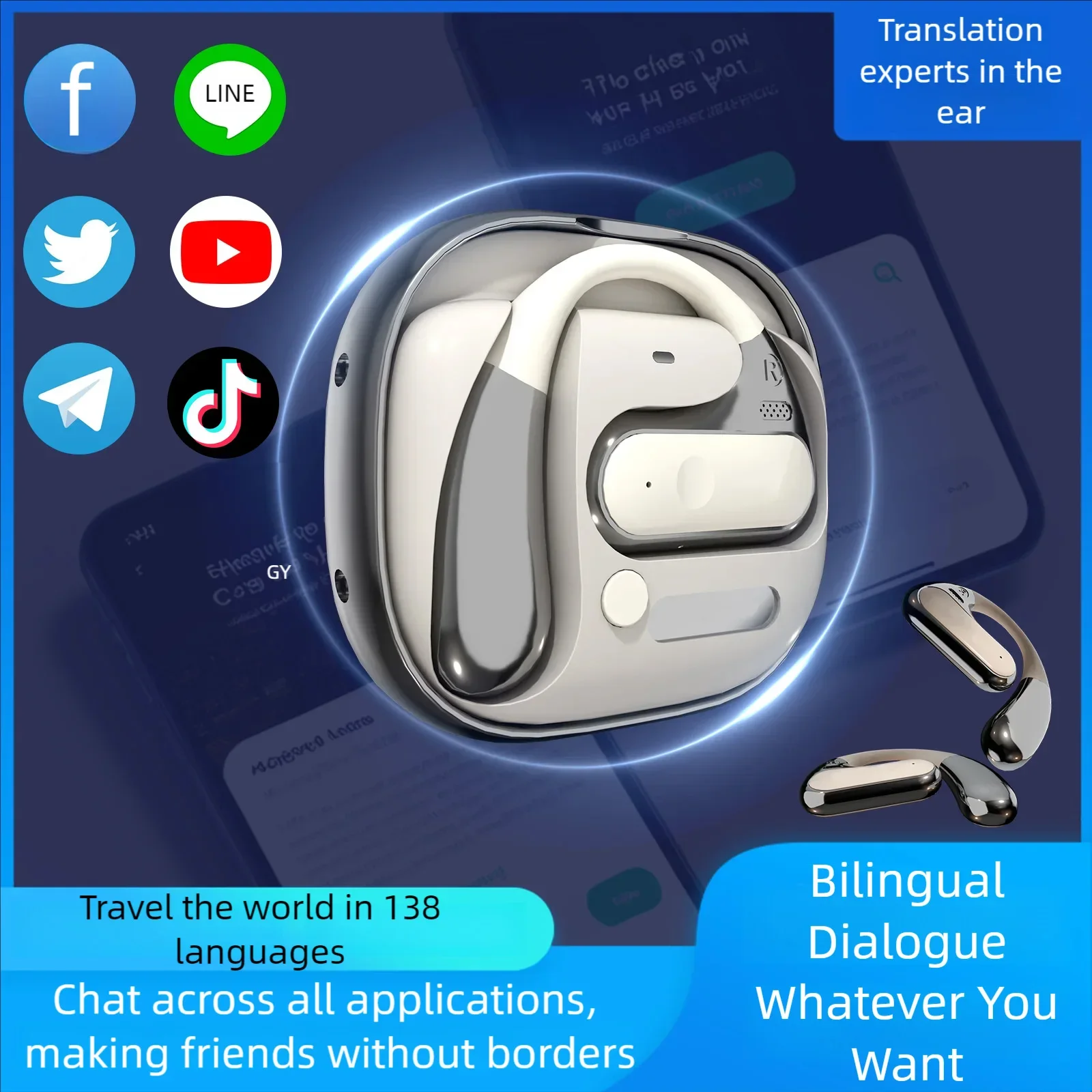 Dears S10 Translator Device Bidirection Simultaneous Translation