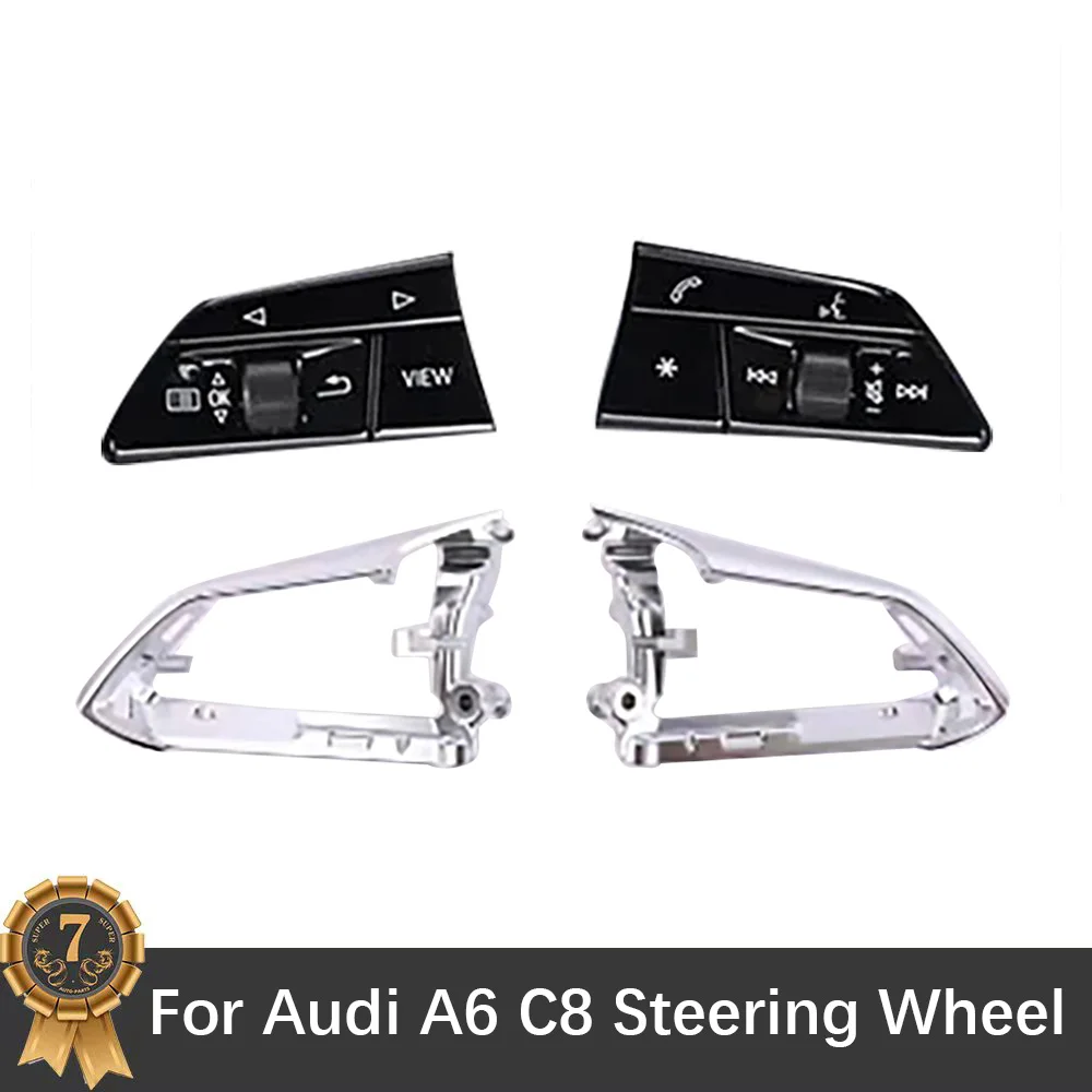 

For Audi A6 C8 Steering Wheel Button Key Frame Assembly