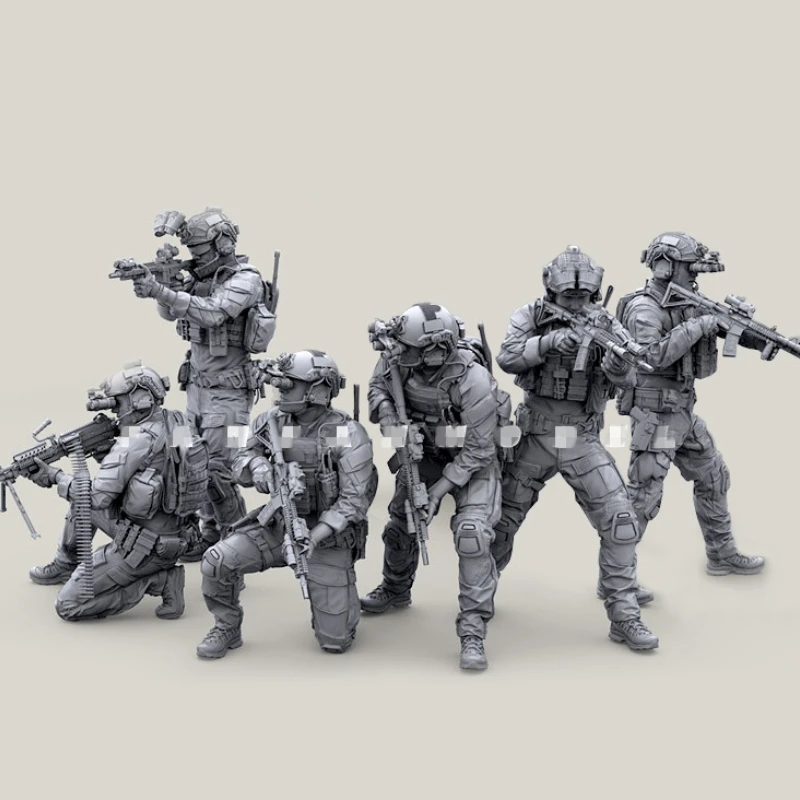 1/35 Resin Figure Model Assembly  6 Persons Needs Assembly (Unpainted) Free Shipping