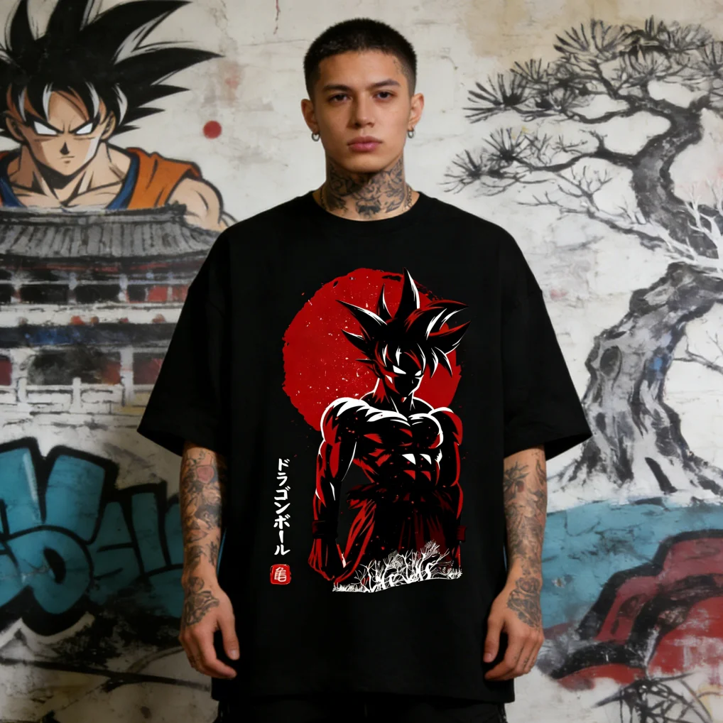 Dragon Ball Goku Anime Printed T-shirt Men's and Women's T-shirt Men's Top Sports T-shirt Men's T-shirt Summer Tee 2026 New