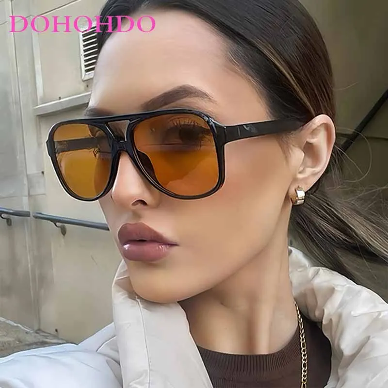 

Classic Vintage Pilot Sunglasses Men Women Big Oversized Frame New Luxury Brand Design Sun Glasses Outdoors Travel Shades UV400