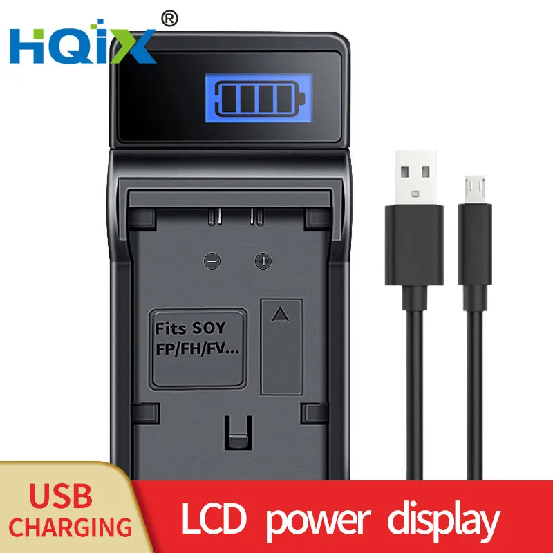 HQIX for Sony  DSC-HX1 HX100 HX200 A230 A350 A290 A390  HDR-TG1E TG5E CM1 SR10E SR11E SR12E Camera NP-FH50 Battery Charger