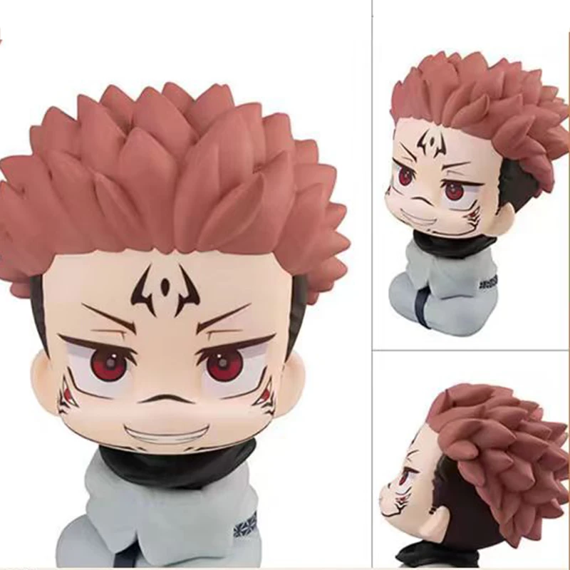 10cm Cartoon Ryomen Sukuna Figure Gk Jujutsu Kaisen Figurine Sukuna King of Artist Toys Sitting Model PVC Collection Mini Statue