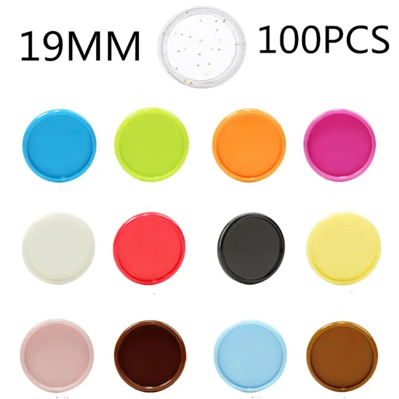 19MM100PCS nuovo colore solido fibbia a fungo colore opzionale a fogli mobili a fogli mobili bobina a fungo fibbia manoscritto del taccuino