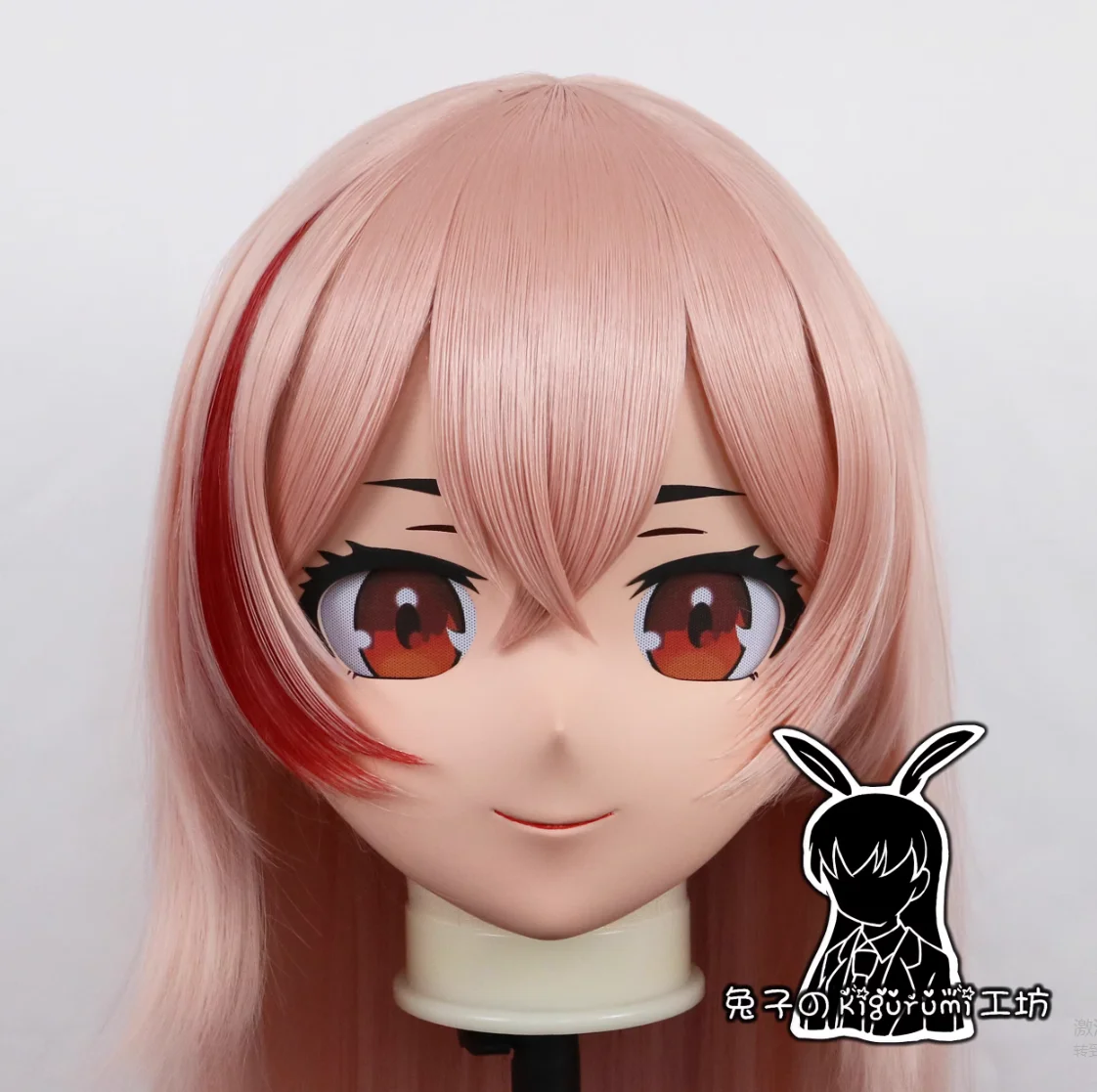 (RB28026) Personalizza la testa piena di qualità fatta a mano per donna/ragazza in resina giapponese personaggio dei cartoni animati Kig Cosplay Kigurumi maschera