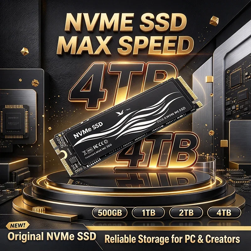 High Speed PCIe Gen 3 NVMe M.2 2280 SSD 500GB 1TB 2TB 4TB High Speed SSD Drive For Laptop PC OEM Original