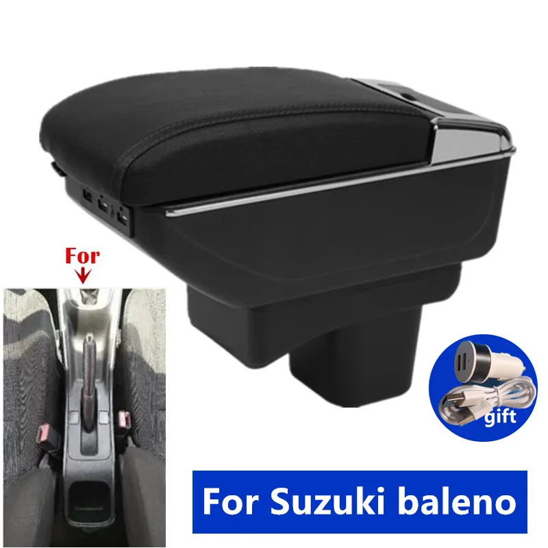 Für Suzuki baleno Armlehne box 2017 2018 2019 Zentrum Lagerung Box usb port Tasse halter Gewidmet Retrofit Auto Zubehör