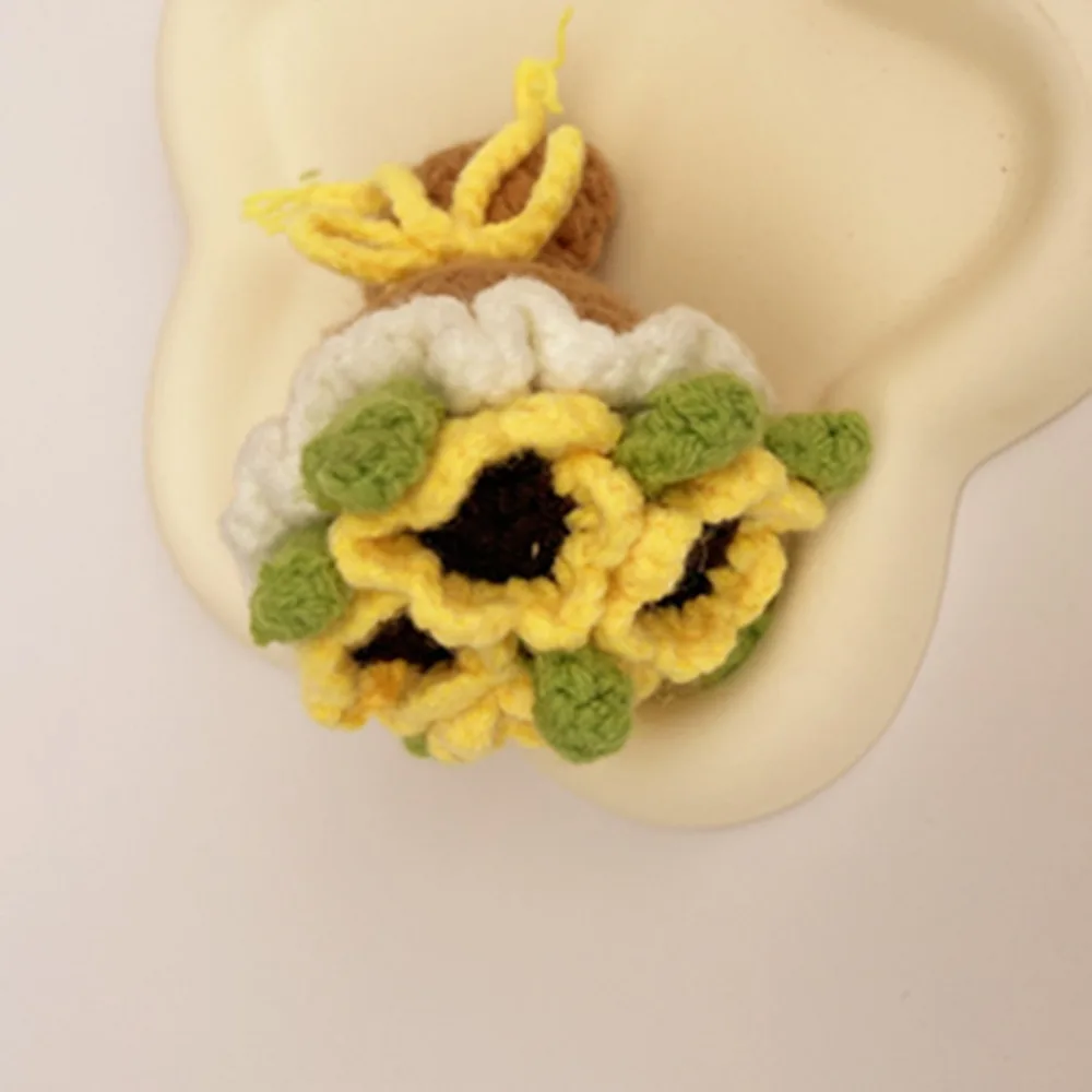 

Креативный DIY вязаный крючком цветок роза шерсть искусственные цветы искусственный цветок ручной вязки кулон подарок