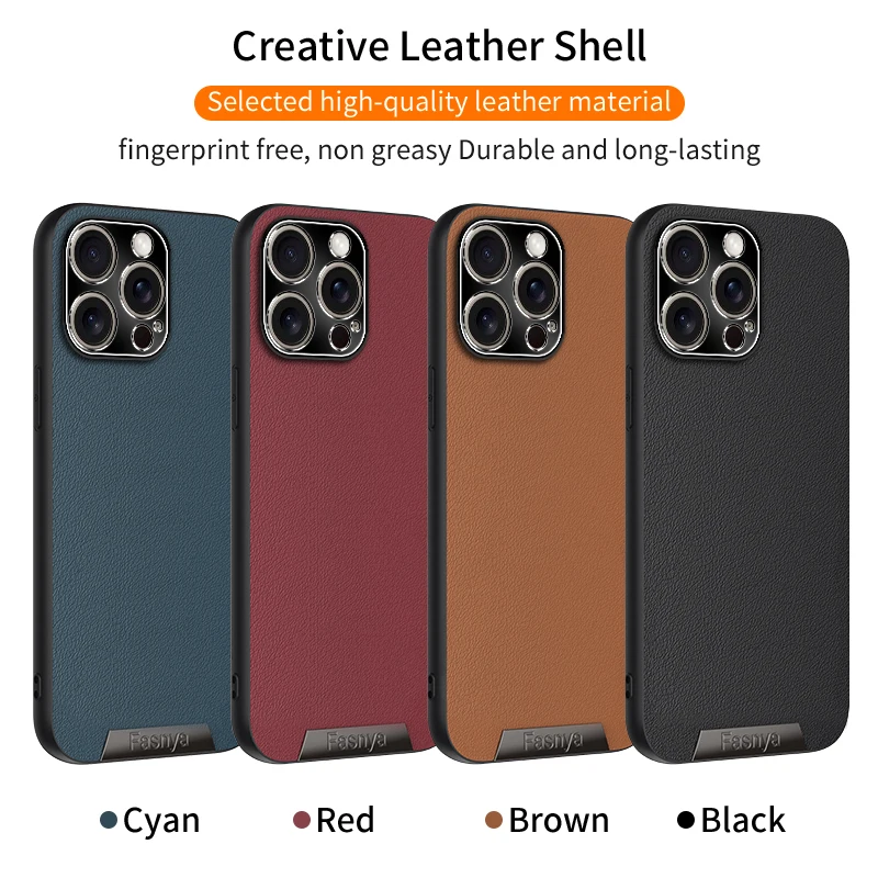 Luxury Skin Friendly Leather Phone Case For iPhone 16 15 14 13 12 11 Pro XS Max XR X SE 8 7 Plus Ultra-thin Silicone Cover