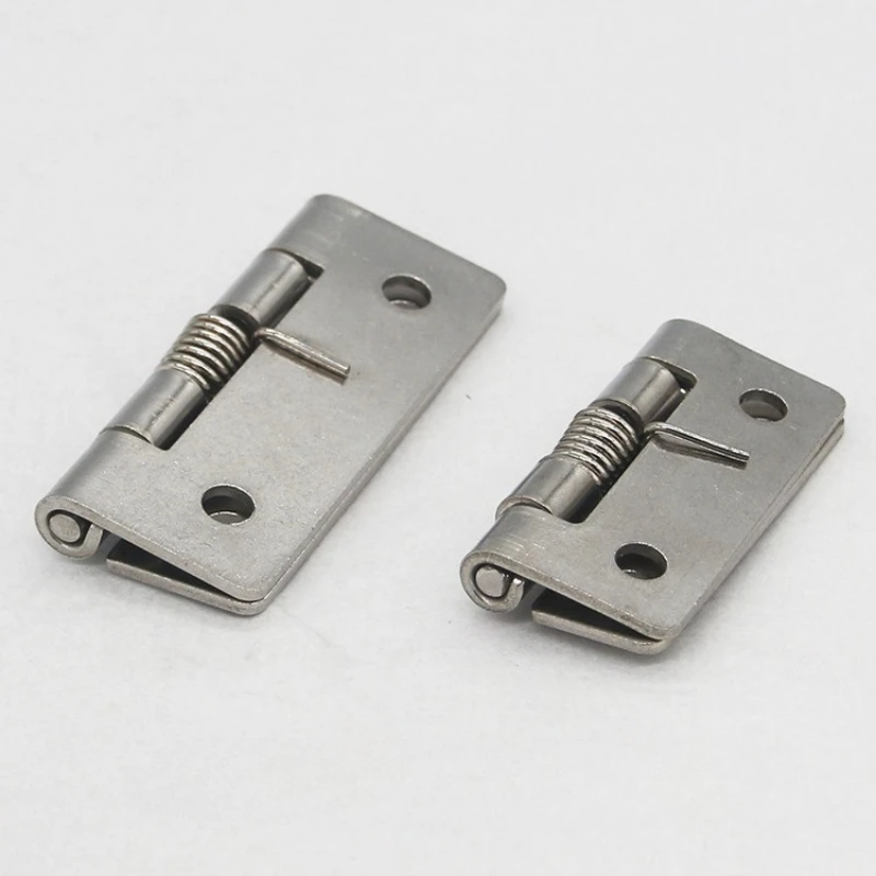 8pcs Self-Closing Spring Door Hinges 1-4 Inch Stainless Steel for Cabinet Gift Box Hardware Accessories