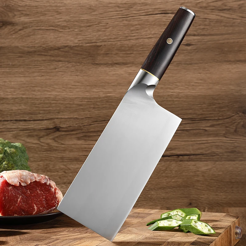 TJ POP PM204 Powder Steel Slicing Knife Durable Vegetable Cleaver Knife Sharp Meat Cutting Knife Hotel Chef Knives Kitchen Knife