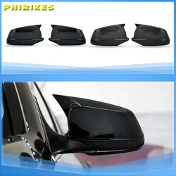 For BMW 5 Series F10 F11 F18 2010-13 Pre-LCI Black/Carbon Fiber Look Rearview Mirror Caps