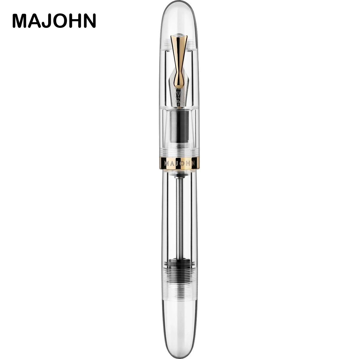 

Ручка-фонтан MAJOHN C4, полностью прозрачная, большого размера, с системой заправки через пипетку, подарочная, для письма, школьные принадлежности, канцтовары, аналог JINHAO