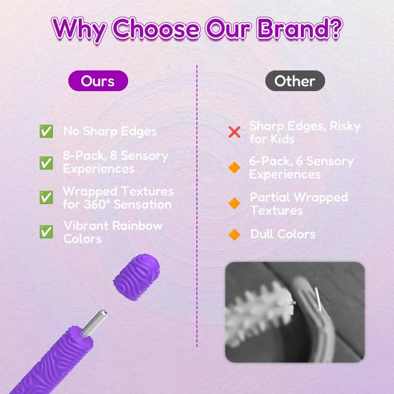 8 عبوات من ألعاب التململ المرنة المزخرفة المهدئة ألعاب حسية للأطفال والقلق والأساسية هدية سفر مهدئة