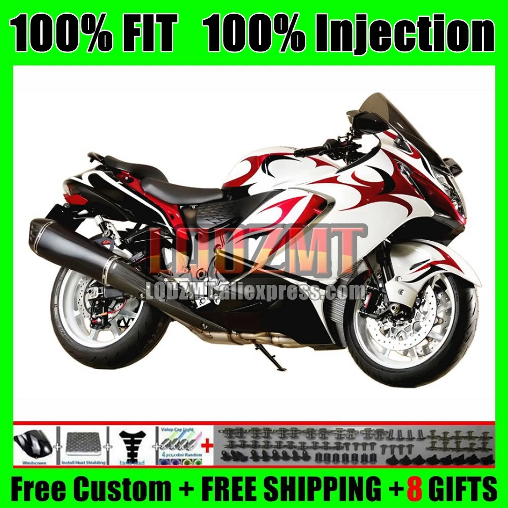 Injection Body For SUZUKI Hayabusa GSXR 1300 CC 21 22 23 24 Red white 30No.65 GSXR-1300 GSXR1300 2021 2022 2023 2024 Fairing