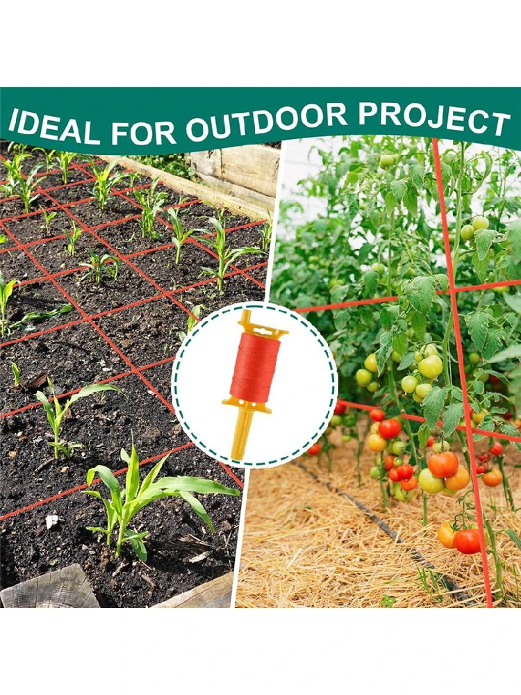 Ligne AT02-Mason avec poignée, bobine torsadée 540 pieds 18 rechargeable, ficelle en nylon tressé pour outils de jardinage ou de maçonnerie