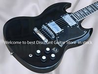 Classic black Angus Young Guitar ACDC Inlaids rosewood Fretboard guitarra01236