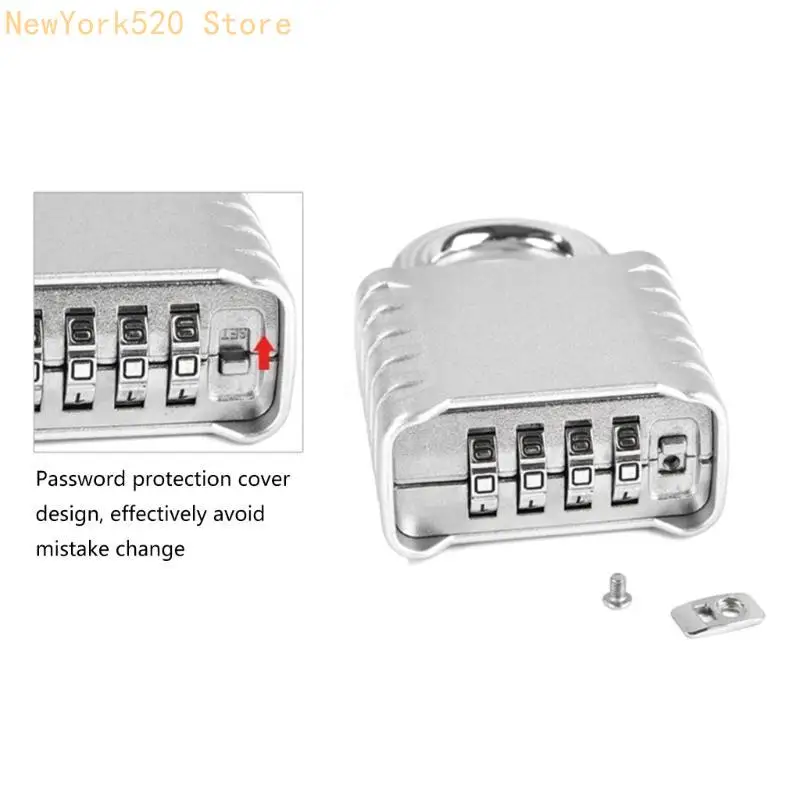 Heavy Duty Outdoor Combination Lock 52mm Large 4 Code Security for Fence Gate N84C