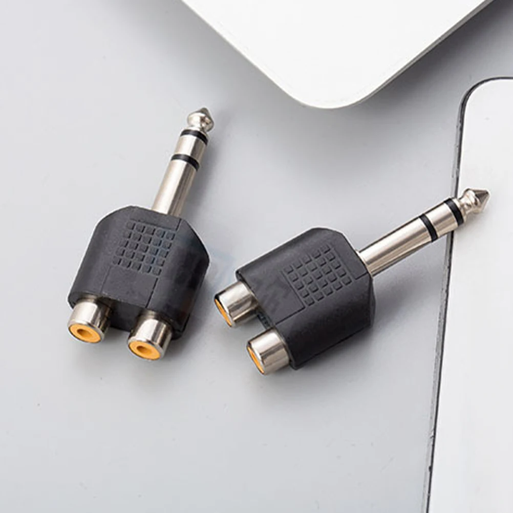 

3 Pcs Adapter Audio Speaker Connector Male Female Black Zinc Alloy Adapters and Connectors