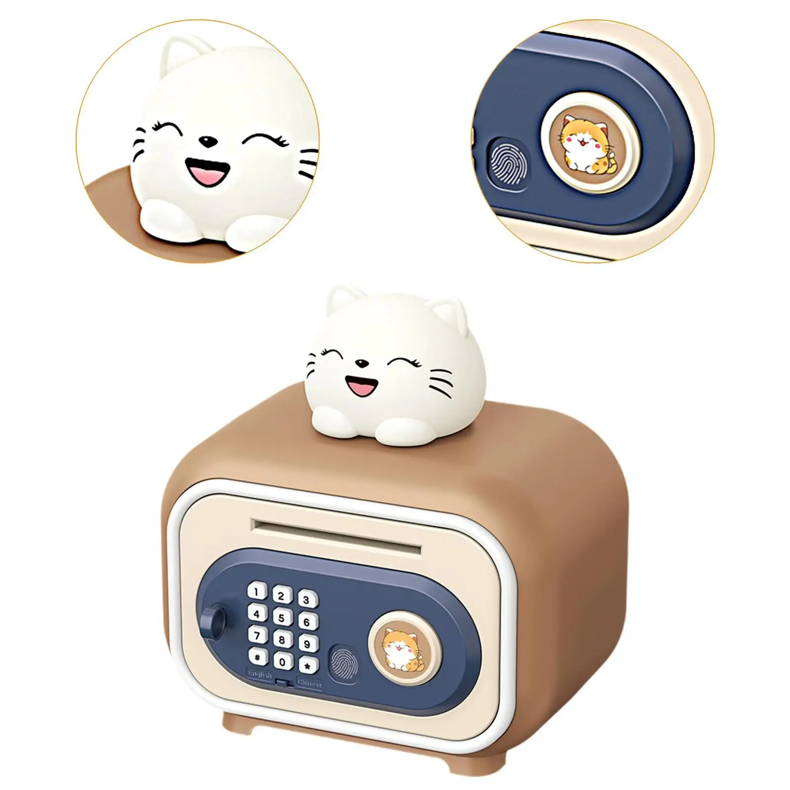 Electronic Piggy Banks Cute Savings Jar Gift Money Bank ATM Savings Machine Personal Password & Simulation for Girls Boys Kids