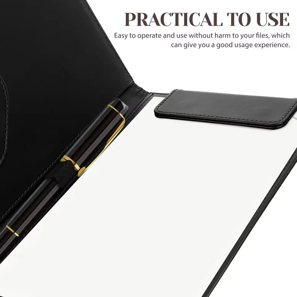 

Folder Tablet File Clips Bills Clipboard Office Folders Sticky Notes Portable Writing Pu Leather Colored Paper Boards Student