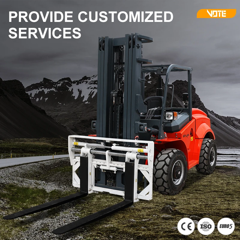 ISO CE China Manufacturer 4x4 All Terrain Forklift 3 ton 4 ton 5 ton Diesel Forklift Trucks Off-road Forklift Articulated