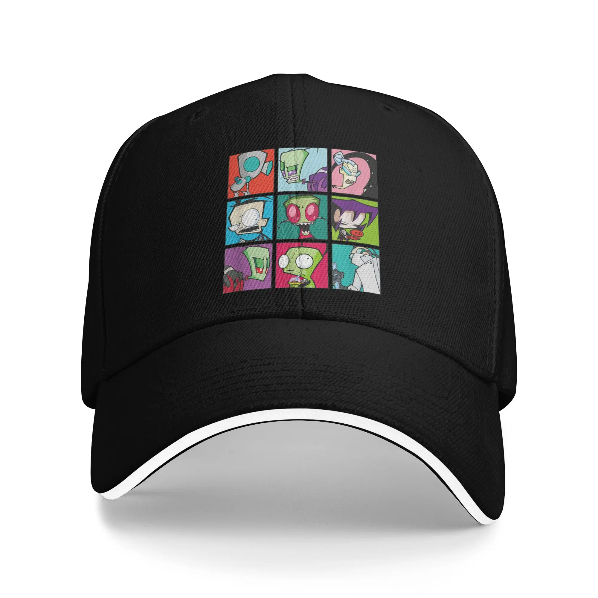 Invader Zim Characters Baseball Cap Hip Hop  Sandwich Hat for Men Women Adjustable Headwear Outdoor