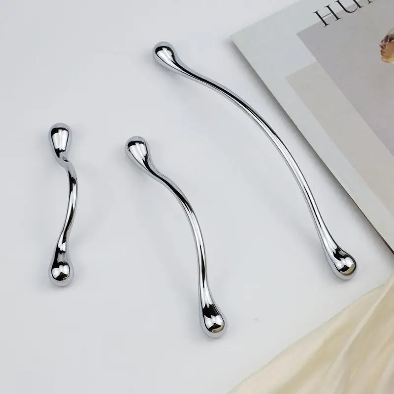 French Style Retro Solid Cabinet Handles Zinc Alloy Gold/Silver for Drawer Wardrobe Cupboard Kitchen Home Furniture Replacement