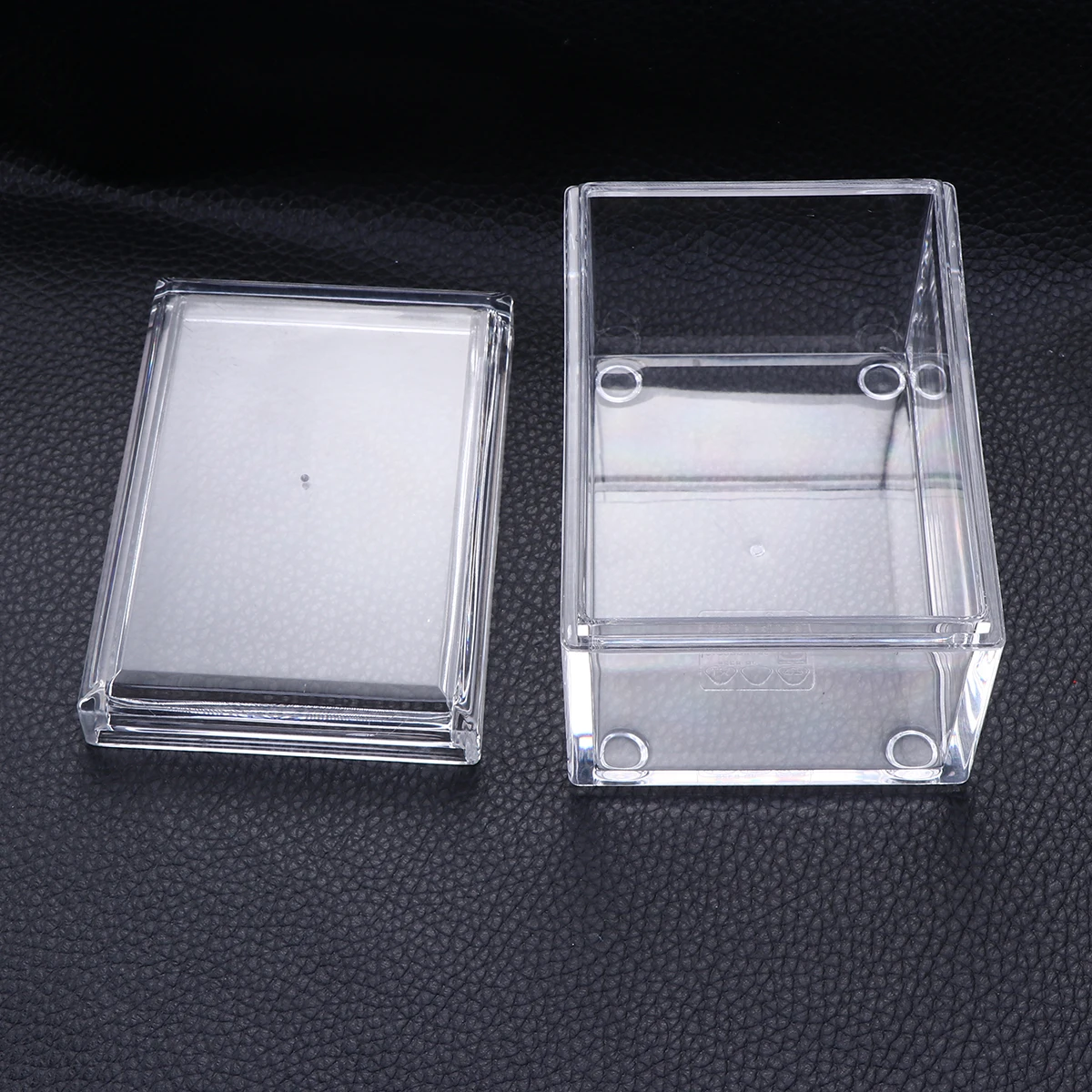

Clear Acrylic Tea Bag Storage Box Transparent Organizer Container with Cover Desktop Storage Holder for Tea Bags Small Items