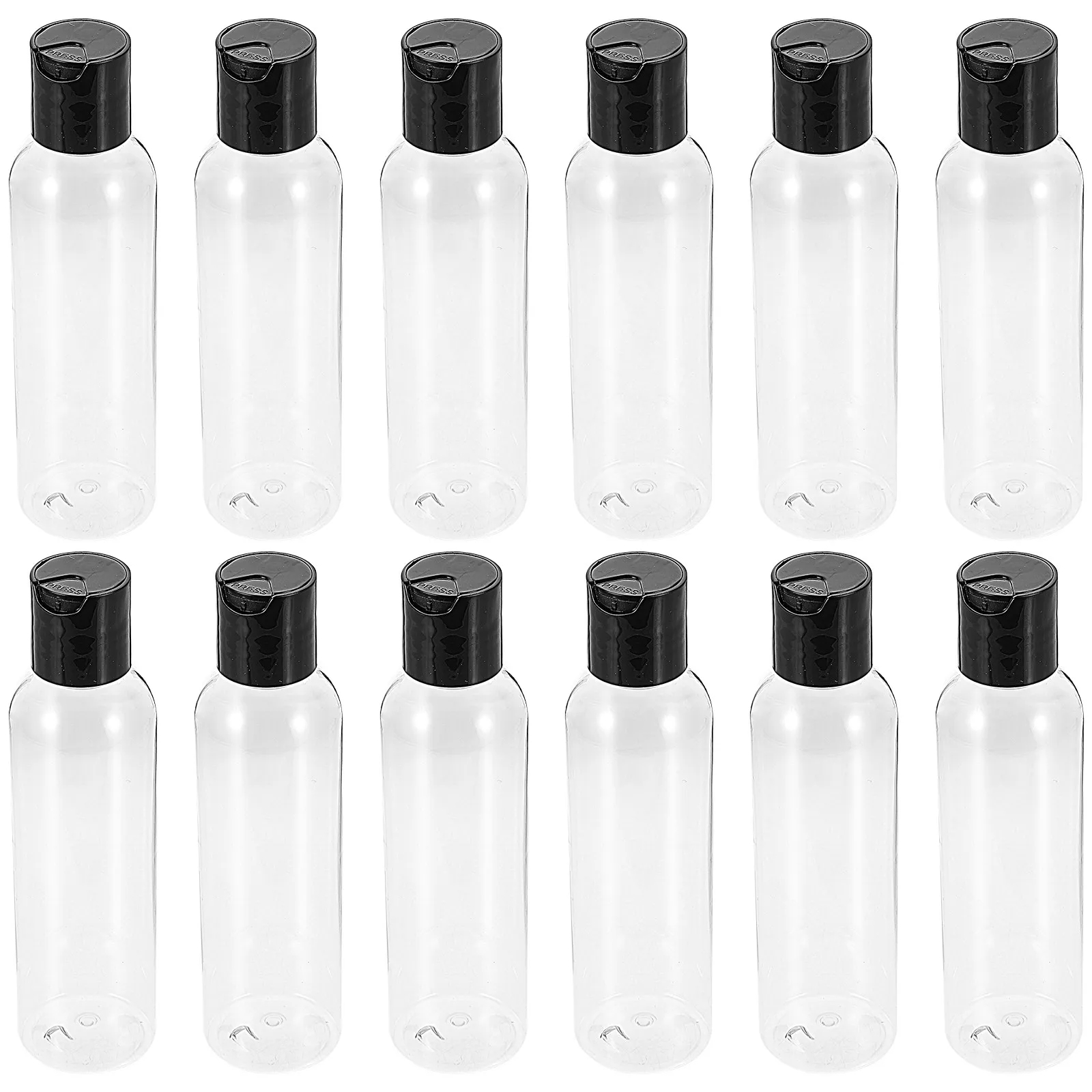

12Pcs Premium Disc Caps Bottles Empty Refillable Lotion Sub Bottles Portable Containers for Shampoo Shower Gel Cream