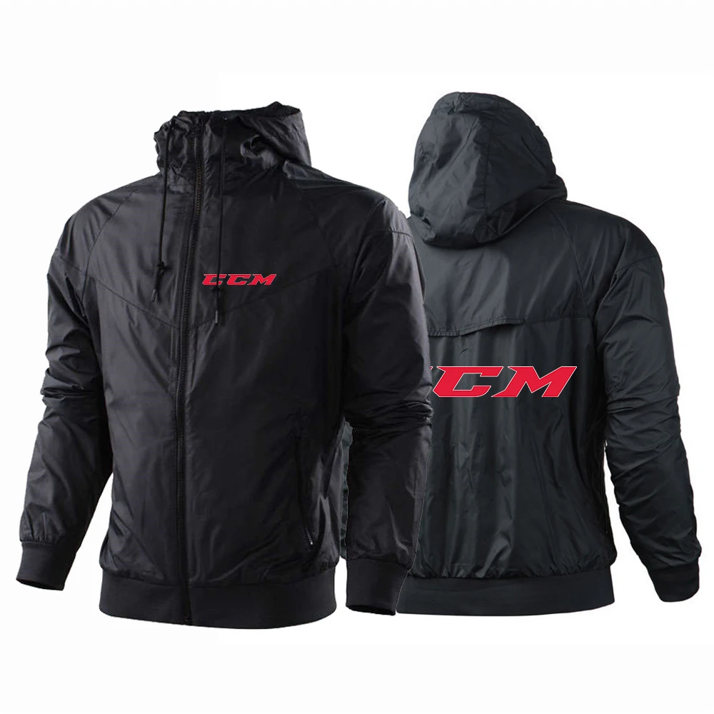 

2024 Printing New Men CCM Spring and Autumn Windproof Hooded Color Matching Windbreaker Comfortable Leisure Fashion Tops