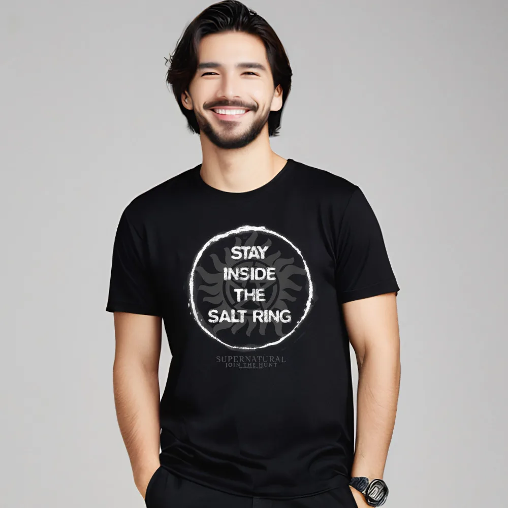 

Supernatura Stay Inside The Sa Tshirts Short Sleeve Cute Female Lovers Day Tops & Tees Printed On T-shirts Round Neck All Cotton