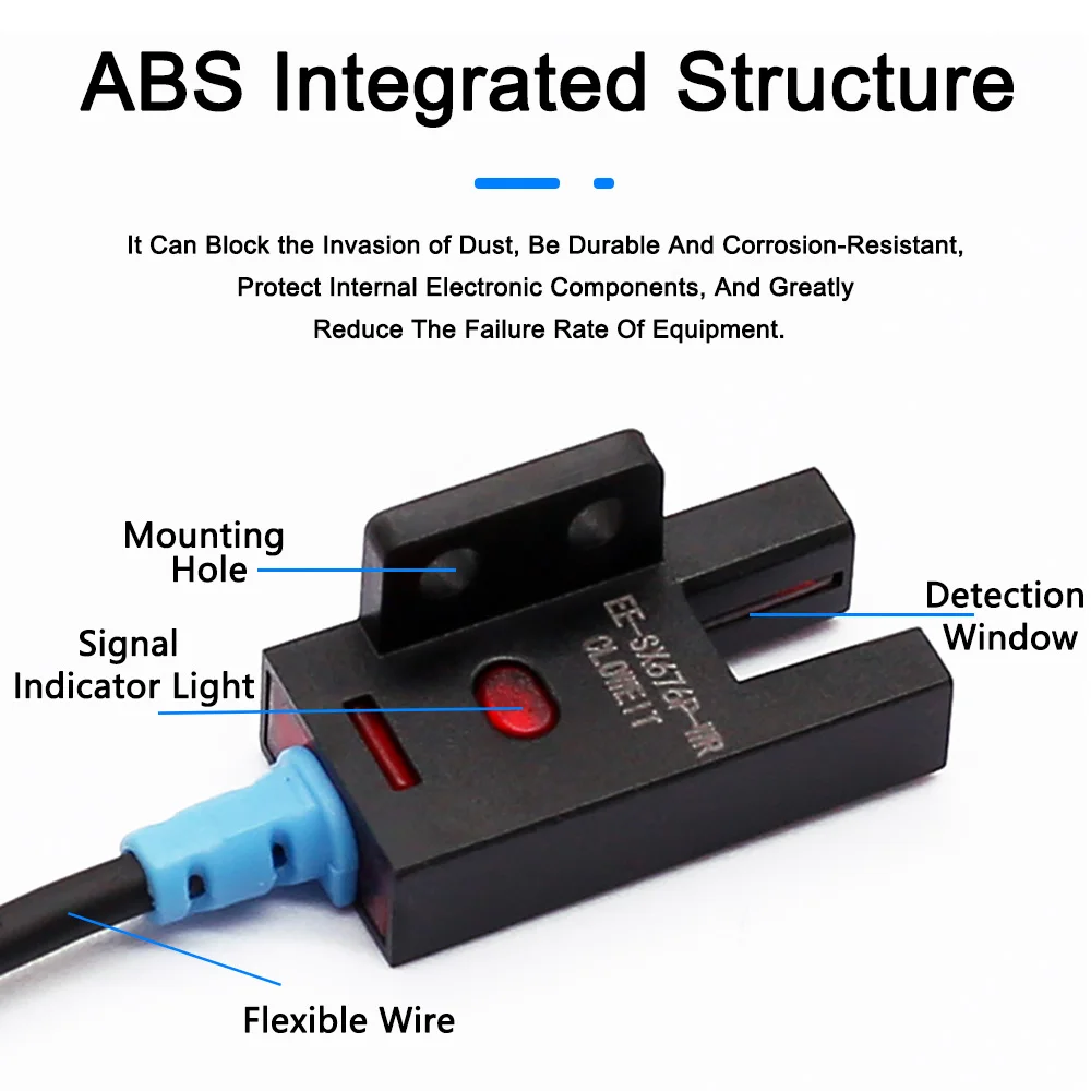 Photoelectric Switch U-type Sensor Switch With 1m Cable EE-SX672-WR/671/670A/3/SX674P-WR Proximity Switch NPN PNP