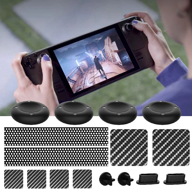 غطاء عصا الإبهام لوحدة التحكم في الألعاب ، ملحقات سطح البخار ، وحدة التحكم في الألعاب ، سدادة الغبار ، مجموعة واحدة