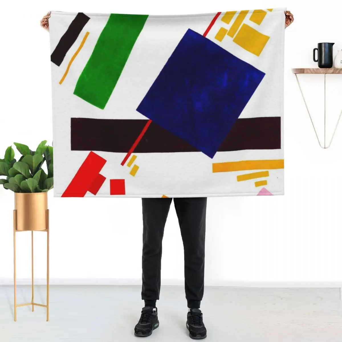 

KAZIMIR MALEVICH - (Transparent) Suprematism 1916 Original HD Throw Blanket Fade Resistant Durable Throw Blanket