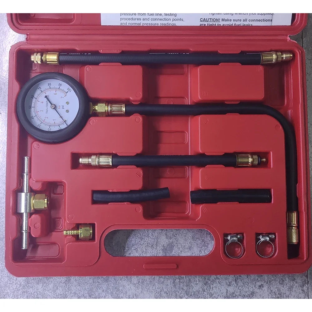 TU-113 Brandstofinjectietester Universele brandstofdrukindicator Professionele garagegereedschapset Automotive diagnostische hulpmiddelenkit