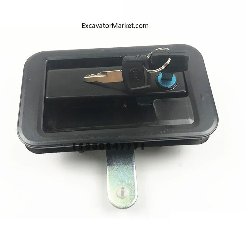 High Quality For Sany SY75/135/21/235-9 Cab door lock assembly inner and outer handle excavator accessories