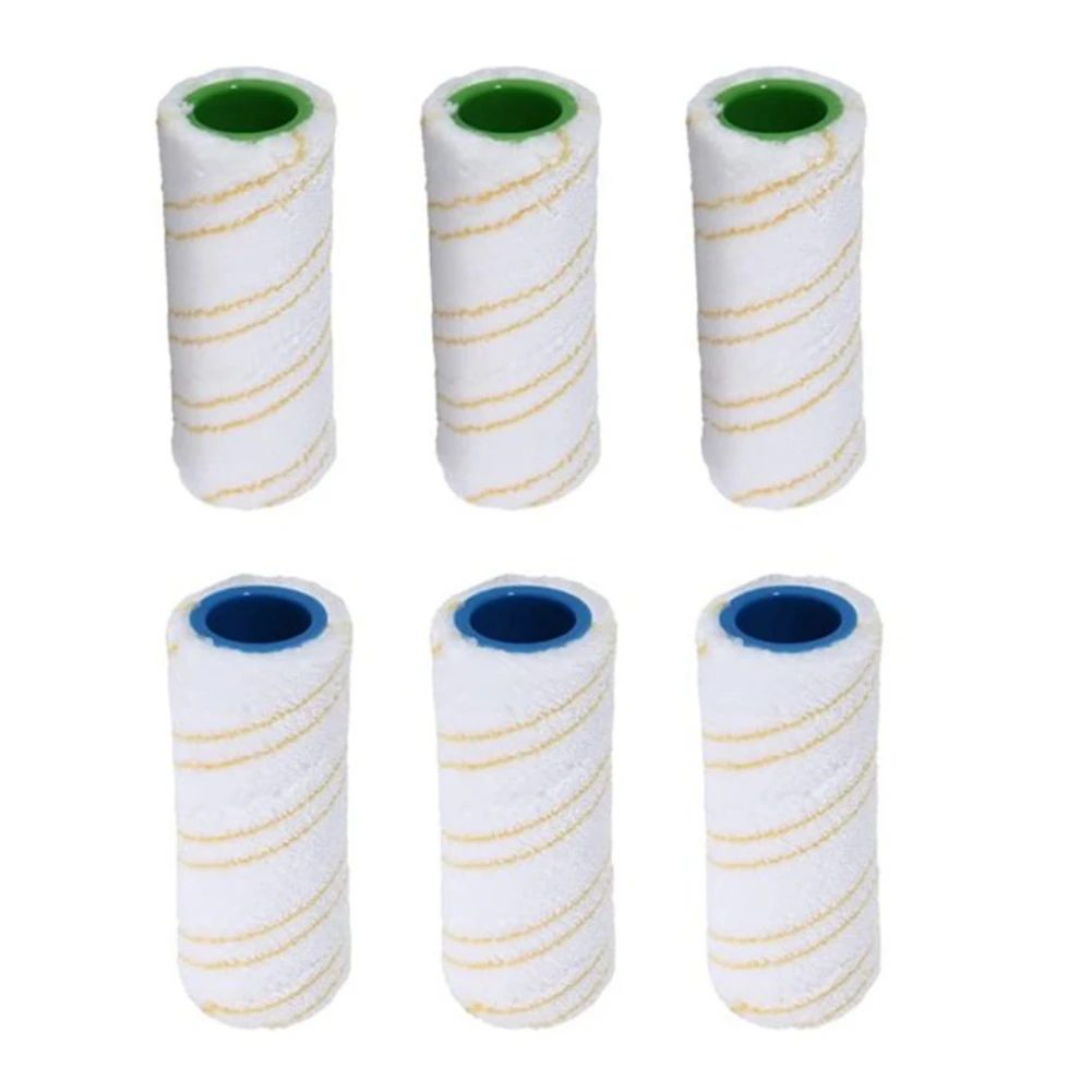 

6Pcs for FC3 FC3D FC5 FC7 Cordless Floor Cleaner Microfiber Roller Brush Accessories Replacement Roller Parts