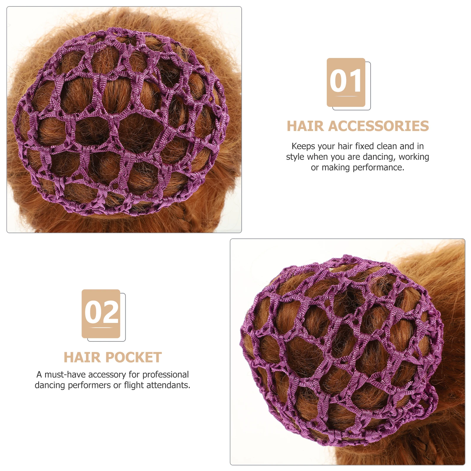 

14Pcs Invisible Hair Net Elastic Mesh Durable Hair Bun Cover for Professional Dance Attendant Snood