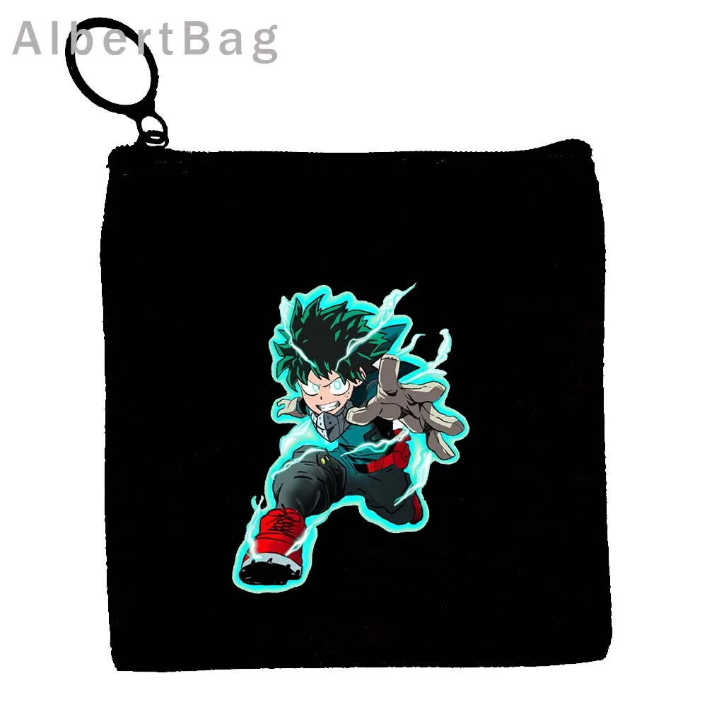 僕のヒーローアカデミア-キャンバスコインウォレット,小さな財布,ジッパーポーチ,漫画のアニメーション,デク,ドクア,トアドロキ