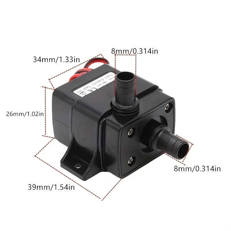 DC 12V Water Pump 4.8W Portable Electric Cooling Silent Submersible Pump Waterproof Centrifugal Pumps  Home Garden Outdoor Tool