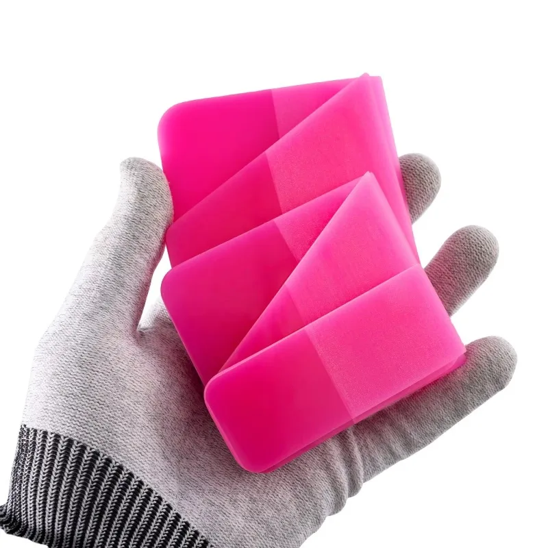 Pink Rubber Soft  Squeegee Film Car Wrap Tool  PPF Tools Set Soft Silicone Scraper