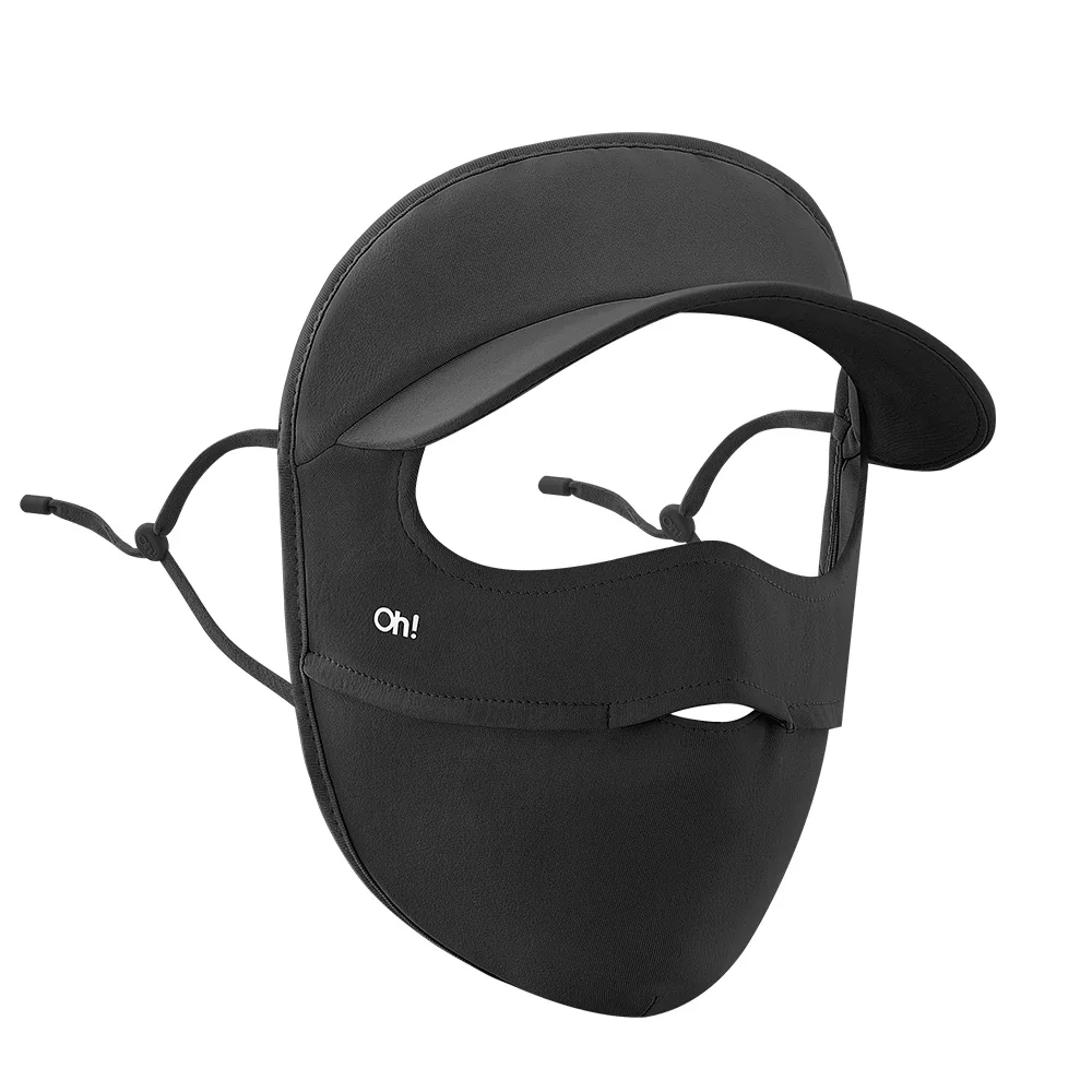 OhSunny Women UV Protection Full Face Cover with Brim Cycling Balaclava Neck Shoulder Flap Anti-UV UPF50+ Facial Guard