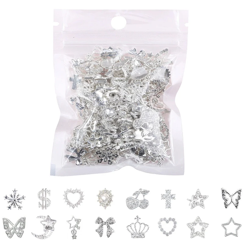 

Multi-Style Nail Jewelry Set Brand logo Alloy Diamond Nails Resin Cartoon Rhinestones Nail Art Decorations Accessories